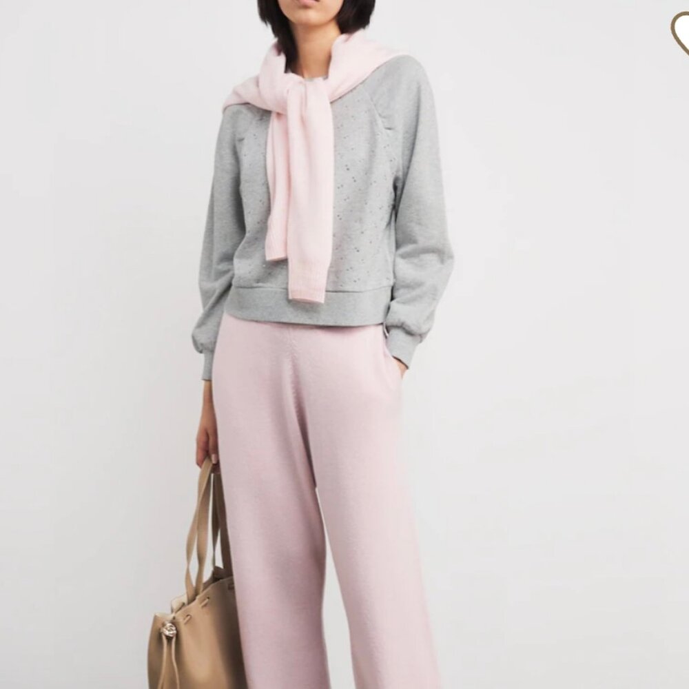 PAIGE Embellished Tricia Sweatshirt in Heather Grey